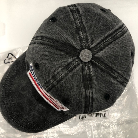 Vintage Wash USA American Flag Embroidered Adjustable Dad Hat, Unisex OS - Picture 7 of 10